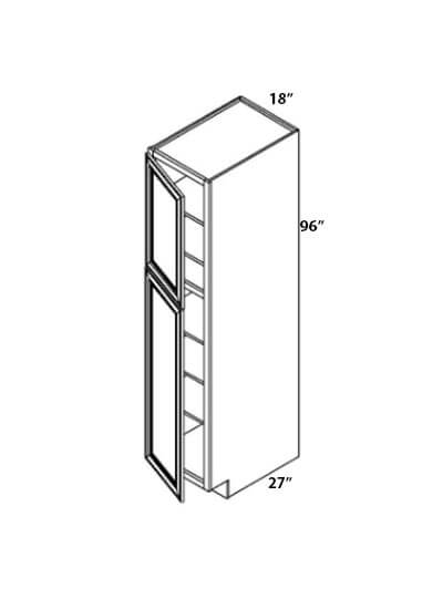 Rockport Walnut 18″x96″x27″ Double Door Pantry Cabinet