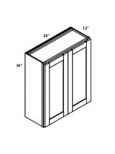 Rockport Grey 24″x36″ Double Door Wall Cabinet