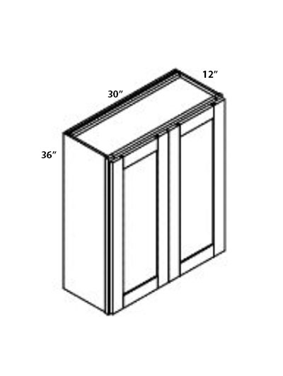 Rockport Grey 30″x36″ Double Door Wall Cabinet
