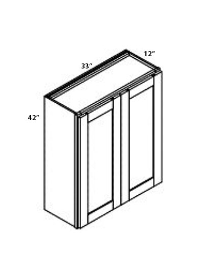 Rockport Walnut 33″x42″ Double Door Wall Cabinet