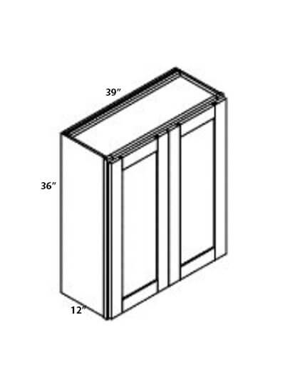 Rockport White 39″x36″ Double Door Wall Cabinet