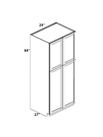 Rockport Walnut 24″x84″x27″ Four Door Pantry Cabinet