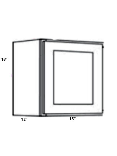 Rockport Grey 15″x18″ Single Door Wall Cabinet