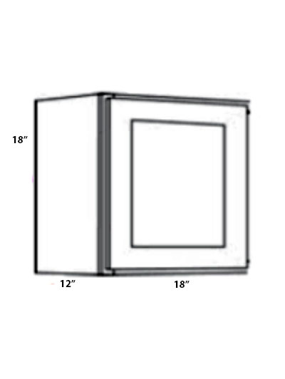 True Dove Shaker 18″x18″ Single Door Wall Cabinet