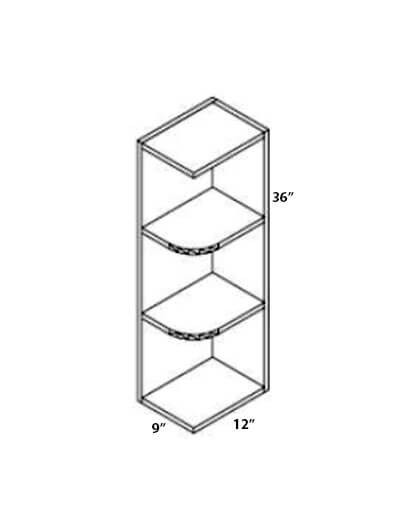 Rockport Walnut 9″x36″ Wall End Shelf