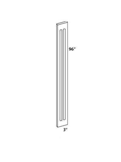 Rockport Grey 3″x96″ Tall Flutted Filler