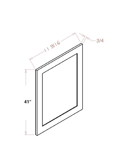 WS-WDEP42: Shaker White 42″ H Wall Decorative End Panel