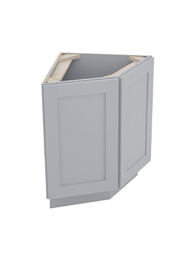 Lait Grey Shaker Ab24 Angle Base End Cabinet Closed