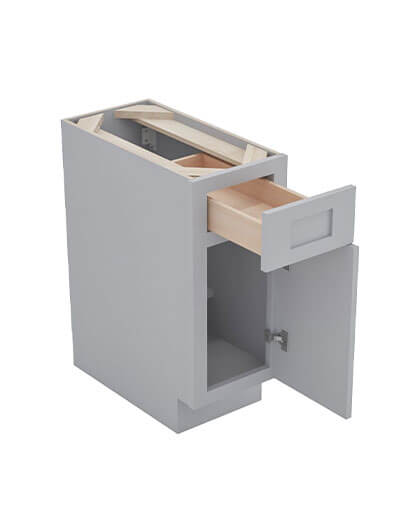 Lait Grey Shaker 12 in. W x 24 in. D x 34.5 in. H Single Door Base Cabinet