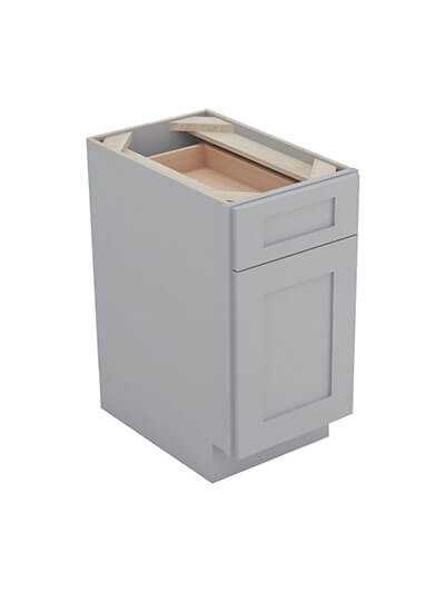 Lait Grey Shaker B15 1 Drawer 1 Door Base Cabinet Closed
