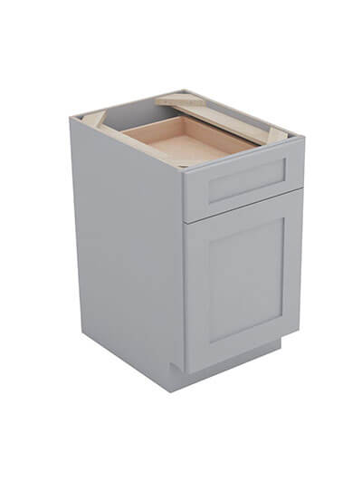 Lait Grey Shaker B18 1 Drawer 1 Door Base Cabinet Closed