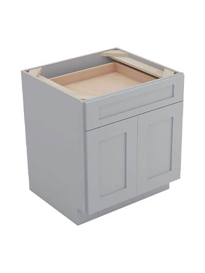 Lait Grey Shaker B30b 1 Drawer 2 Door Base Cabinet Closed