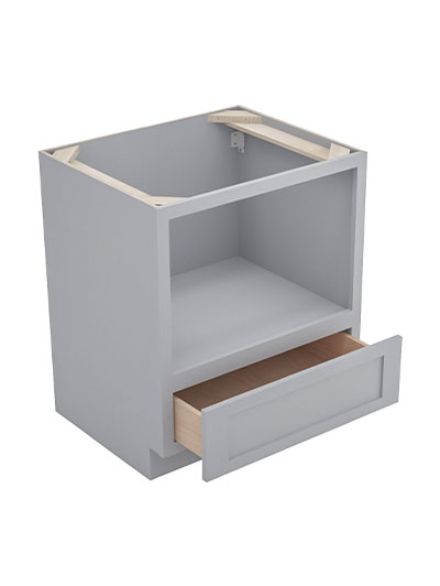 Lait Grey Shaker 30 in. W x 24 in. D x 34.5 in. H Microwave Base Cabinet