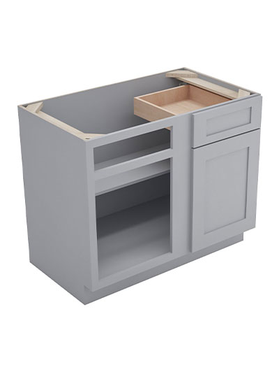 Lait Grey Shaker Bblc3942 1 Drawer 1 Door Blind Corner Base Cabinet Closed