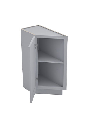 Lait Grey Shaker 12 in. W x 24 in. D x 34.5 in. H Angle Base End Cabinet (Left)