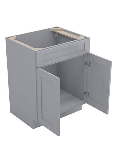 Lait Grey Shaker 24 in. W x 21 in. D x 34.5 in. H Sink Base Vanity