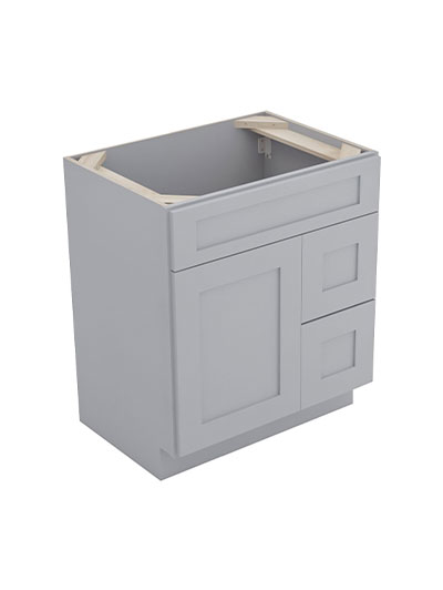 Lait Grey Shaker S3021dr 2 Right Drawers Vanity Closed