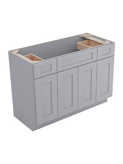 Lait Grey Shaker S4821b12d 2 Drawer Vanity Closed