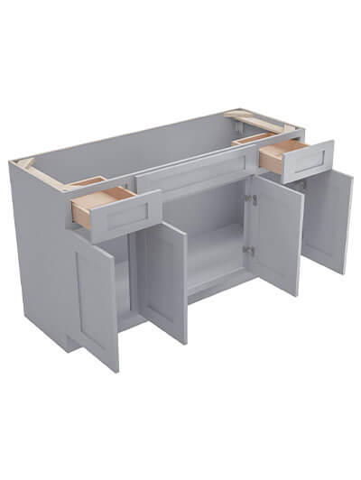 AB-S6021B12D-34-1/2″: Lait Grey Shaker 60″ Drawers (2) Vanity