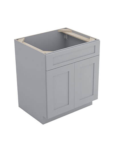 Lait Grey Shaker Sb27b 2 Door Sink Base Cabinet Closed
