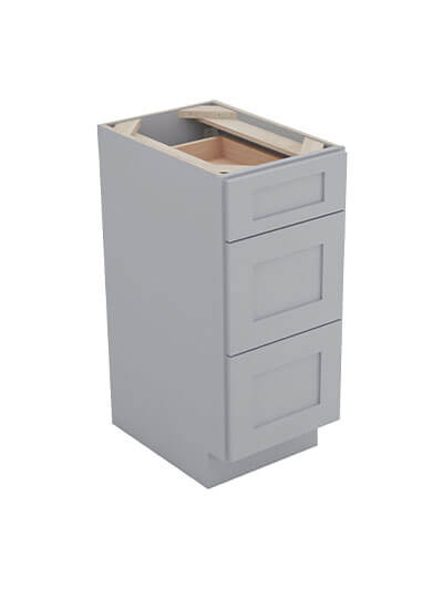 Lait Grey Shaker Svb1521 Three Drawer Base Vanity Closed
