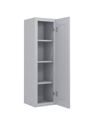 Lait Grey Shaker 12 in. W x 12 in. D x 42 in. H Single Door Wall Cabinet