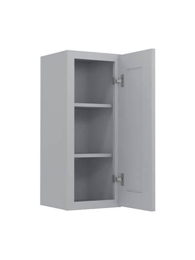 Lait Grey Shaker 15 in. W x 12 in. D x 30 in. H Single Door Wall Cabinet