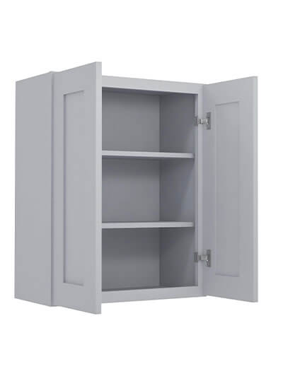 Lait Grey Shaker 27 in. W x 12 in. D x 30 in. H Double Door Wall Cabinet