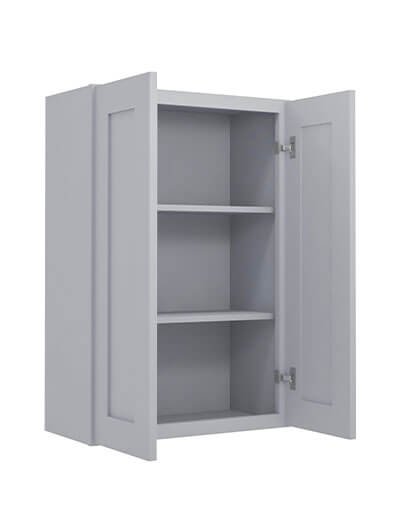 Lait Grey Shaker 27 in. W x 12 in. D x 36 in. H Double Door Wall Cabinet