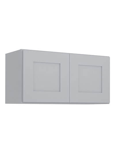 Lait Grey Shaker W3015b Double Door Bridge Wall Cabinet Closed