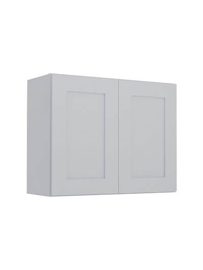 Lait Grey Shaker W3024b Double Door Bridge Wall Cabinet Closed