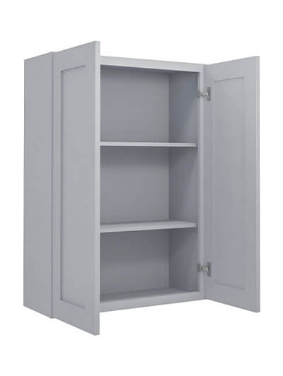 Lait Grey Shaker 30 in. W x 12 in. D x 42 in. H Double Door Wall Cabinet