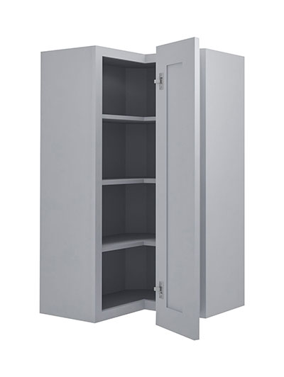 Lait Grey Shaker 24 in. W x 12 in. D x 42 in. H Corner Wall Cabinet