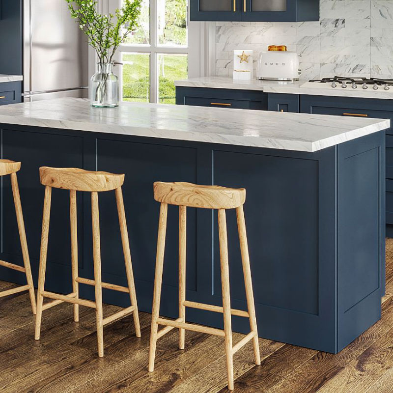 Oceana Blue Shaker Kitchen Island