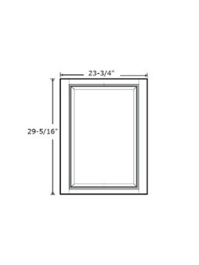 Pristine White Shaker 24″ Base Decorative Door