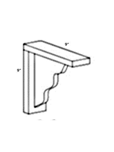 Pristine White Shaker 9″x9″ Corbel