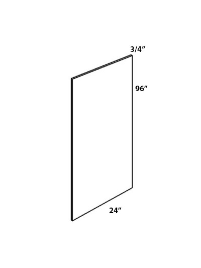 Pristine White Shaker 24″x96″x3/4″ Panel