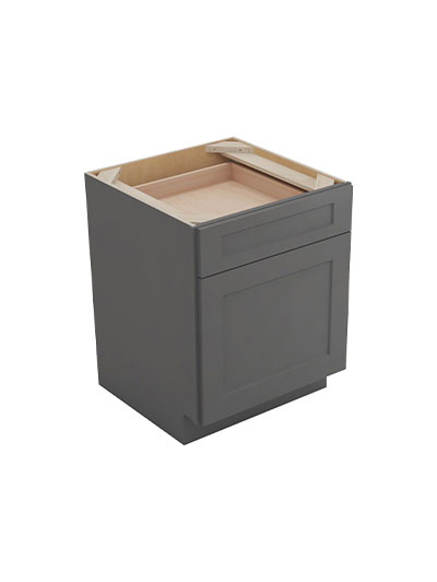 Shaker Grey B21 Single Drawer Single Door Base Cabinet Closed