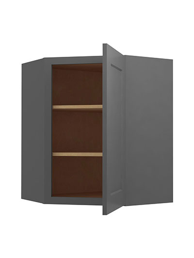 SG-DCW2430: Shaker Grey 30″ High Diagonal Wall Cabinet