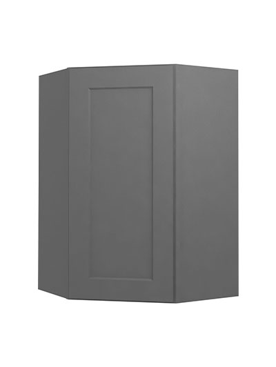 Shaker Grey Dcw2436 Diagonal Wall Cabinet Closed