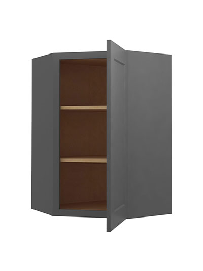 SG-DCW2436: Shaker Grey 36″ High Diagonal Wall Cabinet