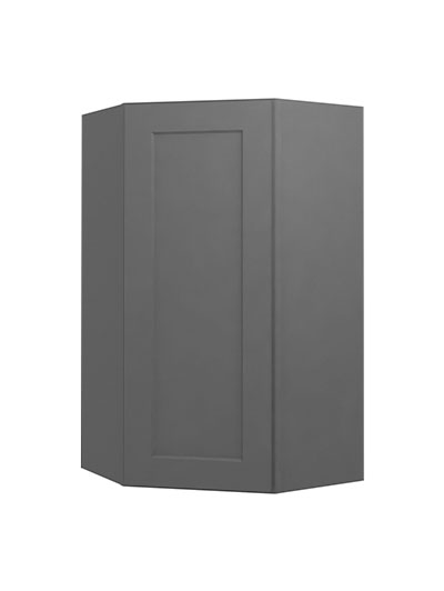 Shaker Grey Dcw2442 Diagonal Wall Cabinet Closed