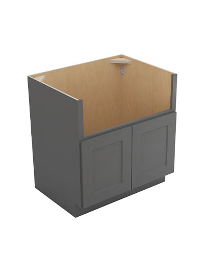 Shaker Grey Fsb36 Farm Sink Base Cabinet Closed