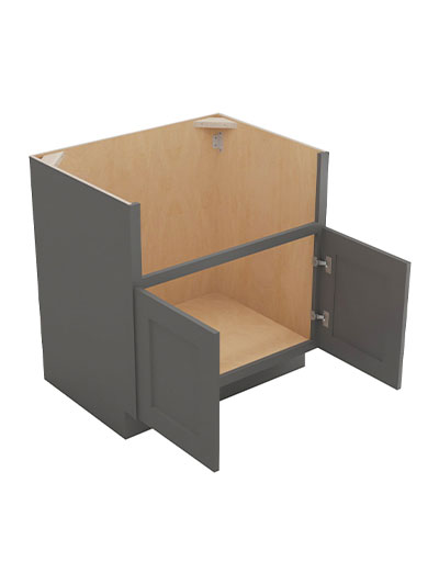 SG-FSB36: Shaker Grey 36″ Farm Sink Base Cabinet