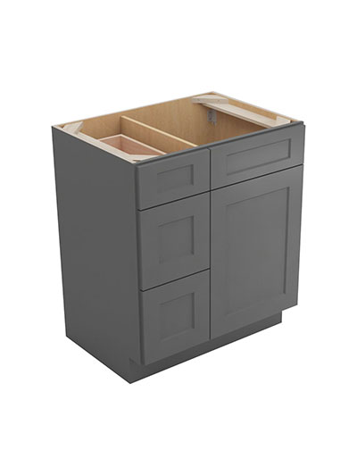 Shaker Grey V3021dl Vanity Combo Base Closed