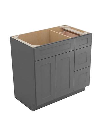 Shaker Grey V3621dr Vanity Combo Base Closed