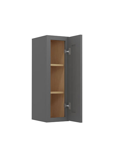 SG-W0930: Shaker Grey 9″ Single Door 30″ High Wall Cabinet
