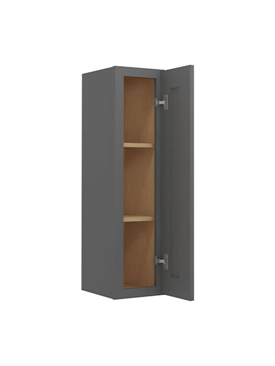 SG-W0936: Shaker Grey 9″ Single Door 36″ High Wall Cabinet