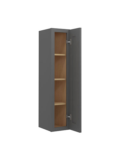 SG-W0942: Shaker Grey 9″ Single Door 42″ High Wall Cabinet