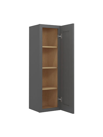 SG-W1242: Shaker Grey 12″ Single Door 42″ High Wall Cabinet